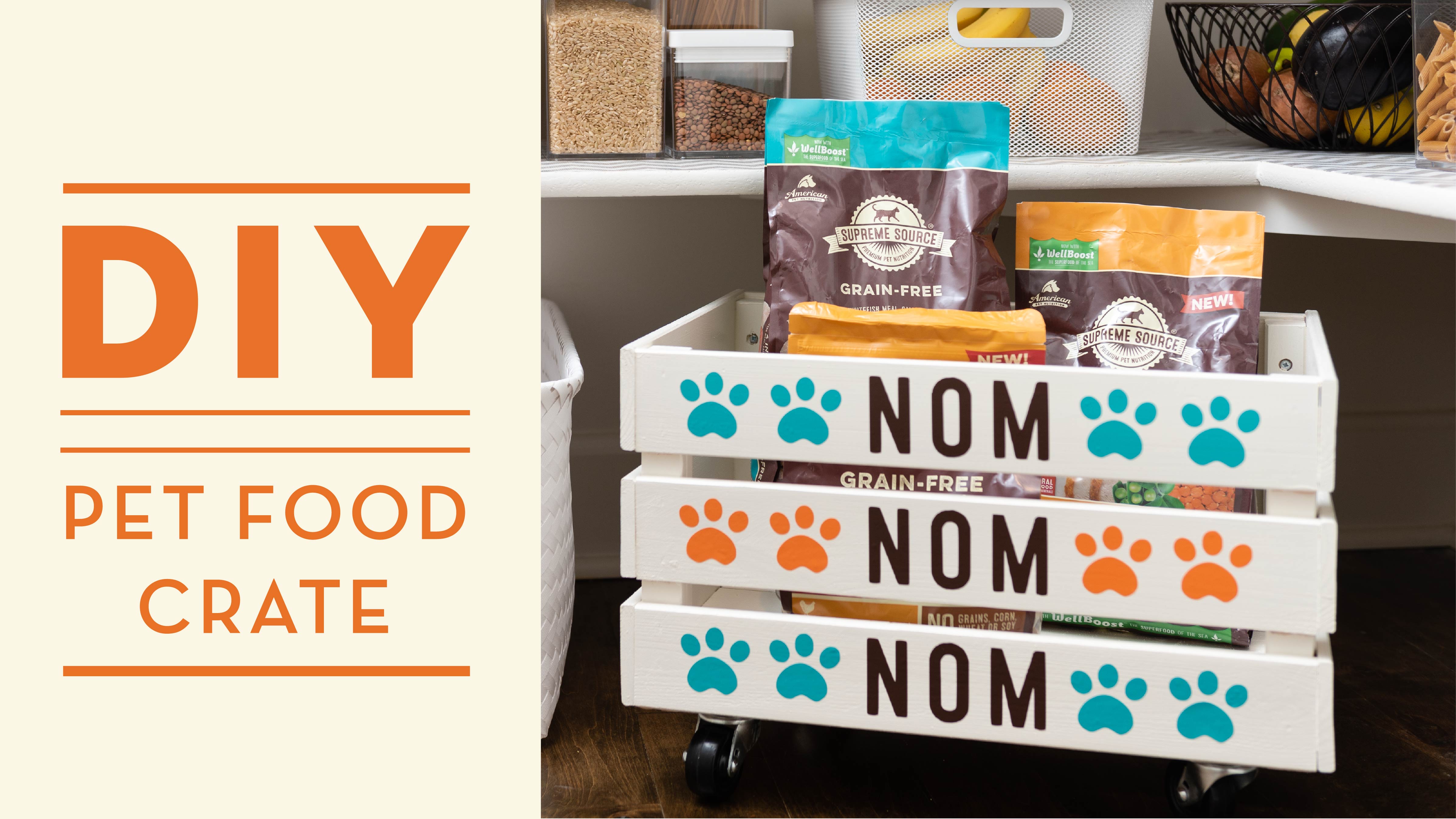 DIY Pet Food Crate