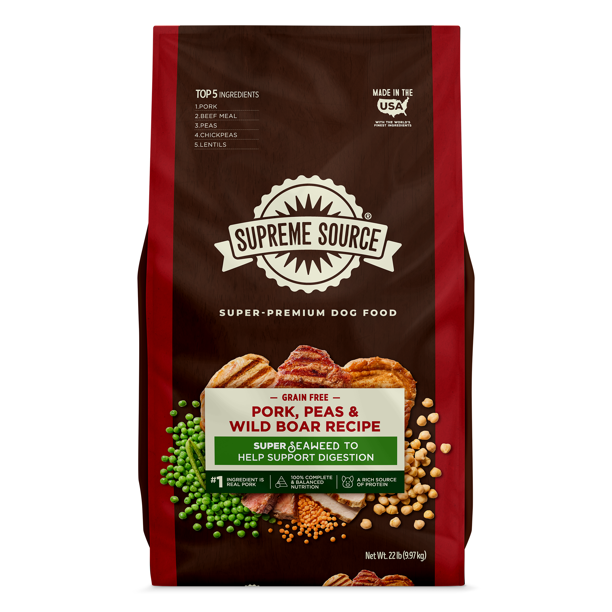 Supreme Source Pork, Peas and Wild Boar Recipe Dry Dog Food