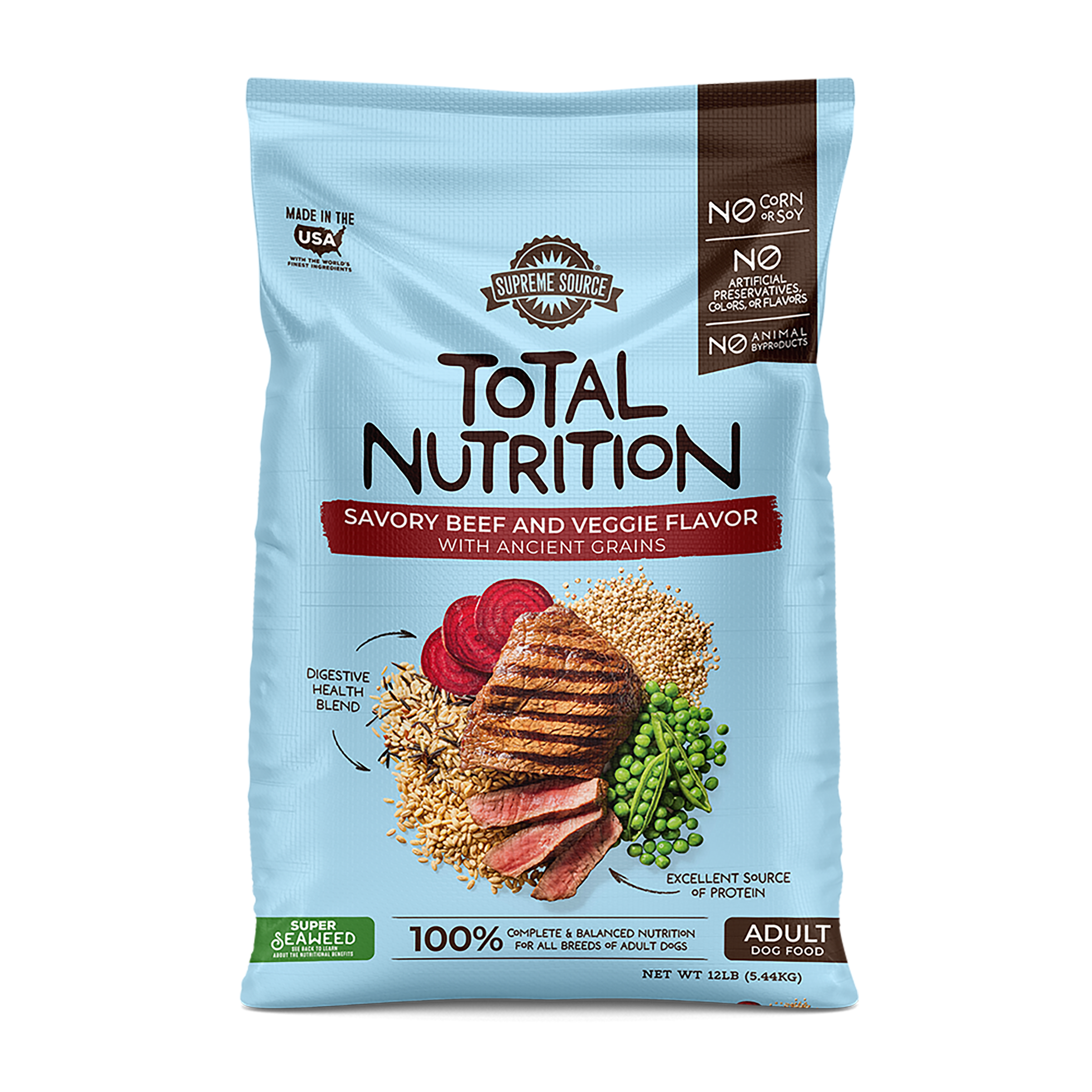Supreme Source Total Nutrition Savory Beef and Veggie Flavor Dog Food