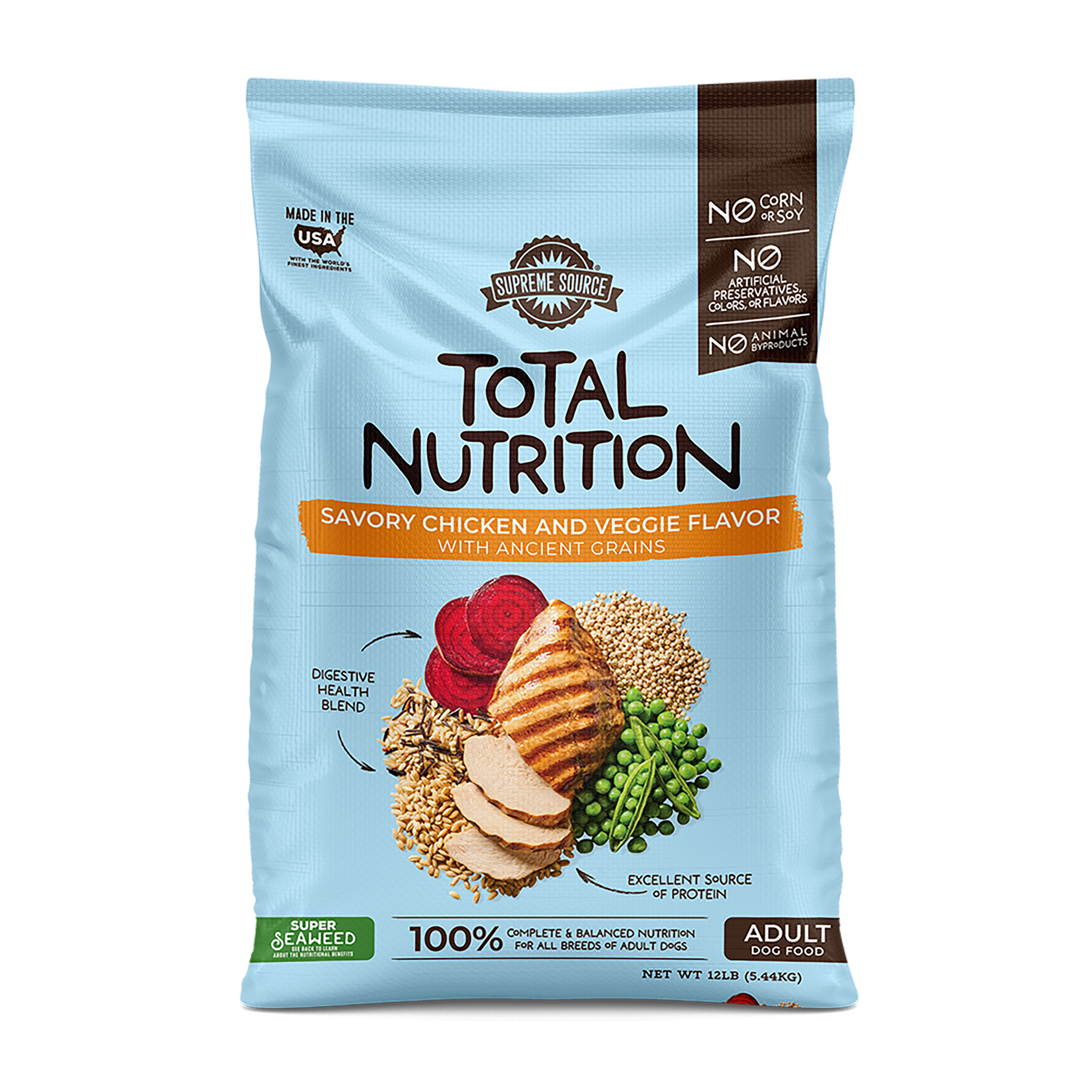 Supreme Source Total Nutrition Savory Chicken and Veggie Flavor Dog Food