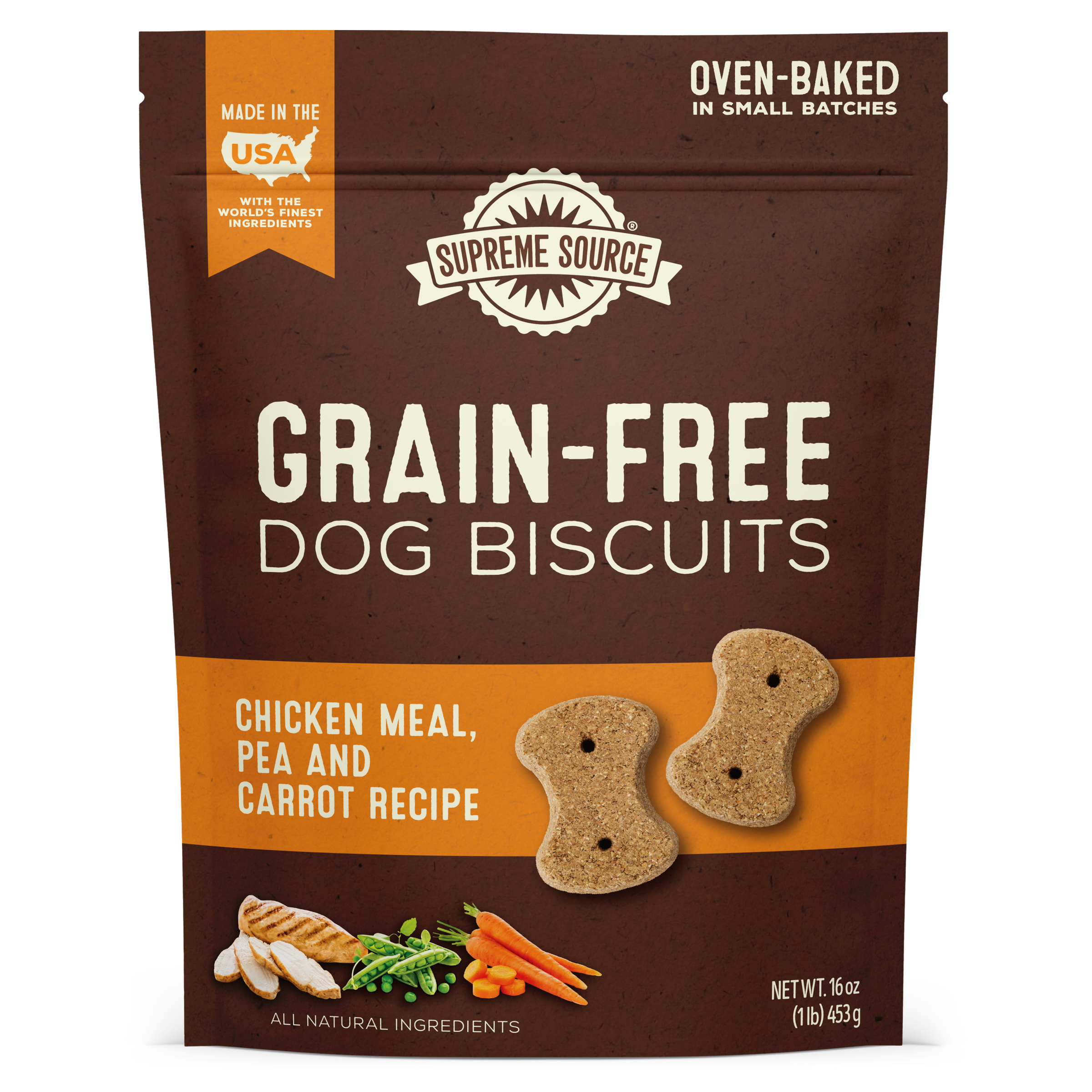 Chicken Meal, Pea & Carrot Recipe Dog Biscuits